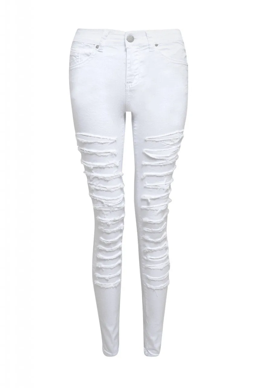 White Ripped Jeans