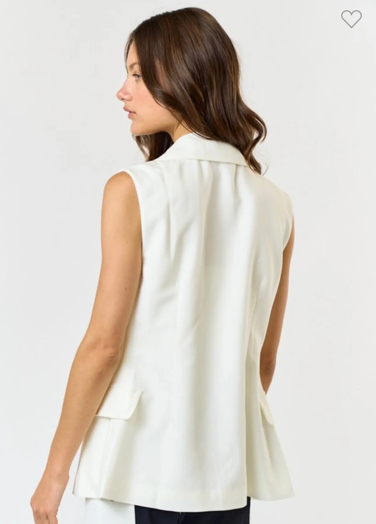 White Sleeveless Vest