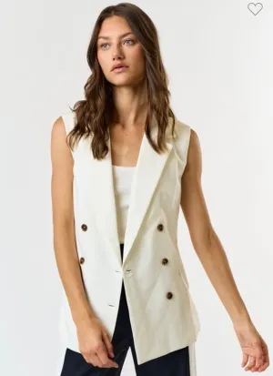 White Sleeveless Vest