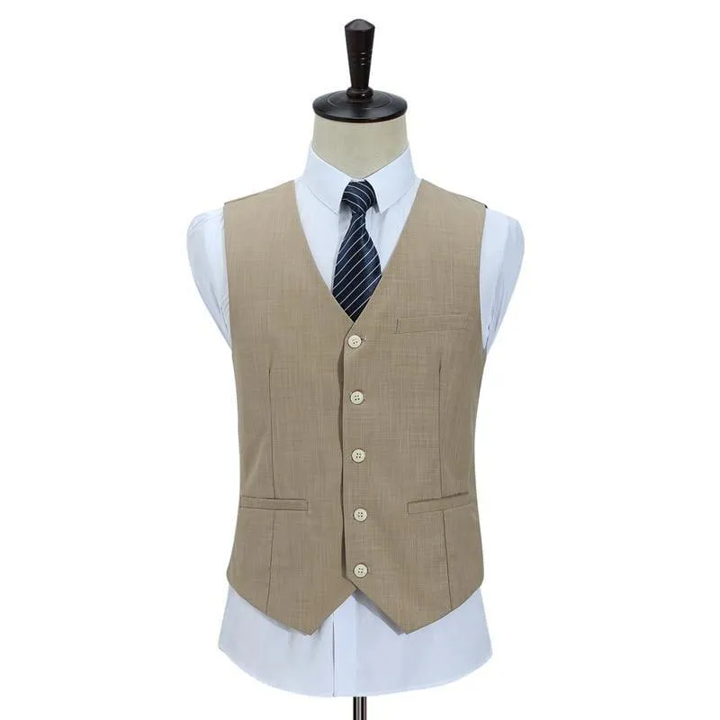 White Three Piece Business Mens Suits