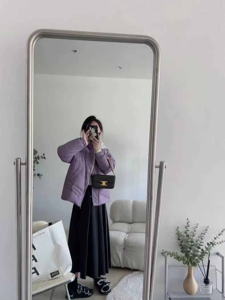 Winter wool pleated skirt