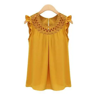 women blouses Style casual shirt tops cotton hollow out blouse