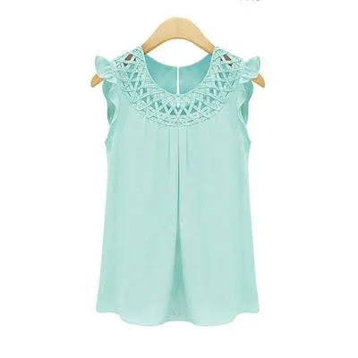 women blouses Style casual shirt tops cotton hollow out blouse