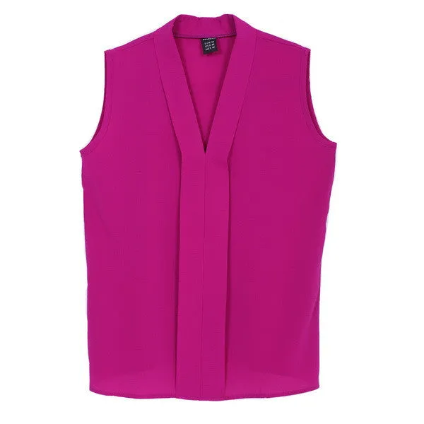 Women plus size V neck summer blouses low cut sleeveless shirts European casual tops solid tee