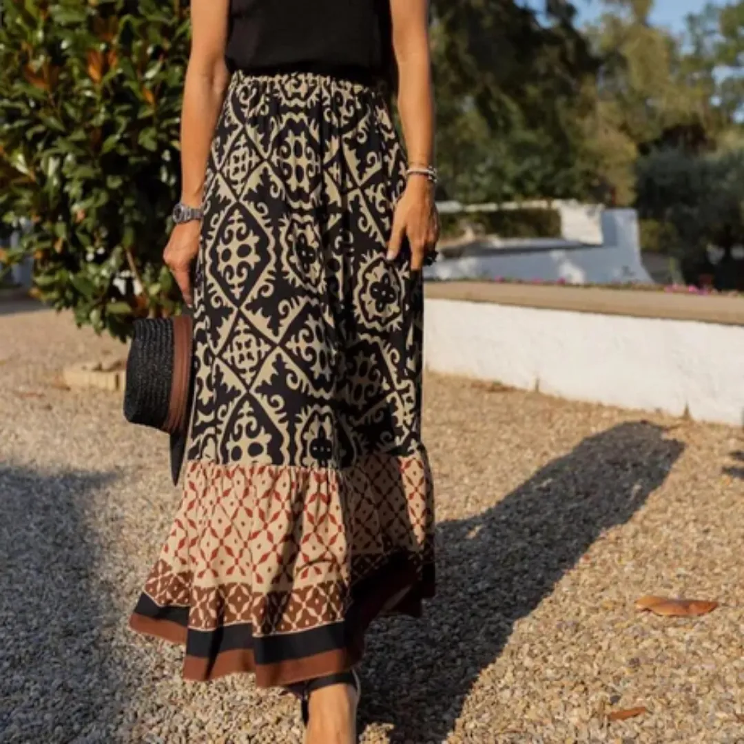 Women's A Line Boho Skirt | Maxi
