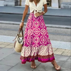 Women's A Line Boho Skirt | Maxi