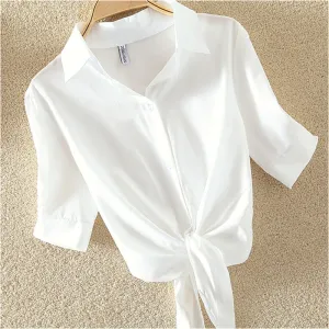 Womens Blouse Shirt White Summer Blouses