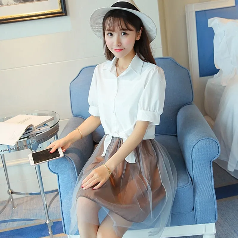 Womens Blouse Shirt White Summer Blouses
