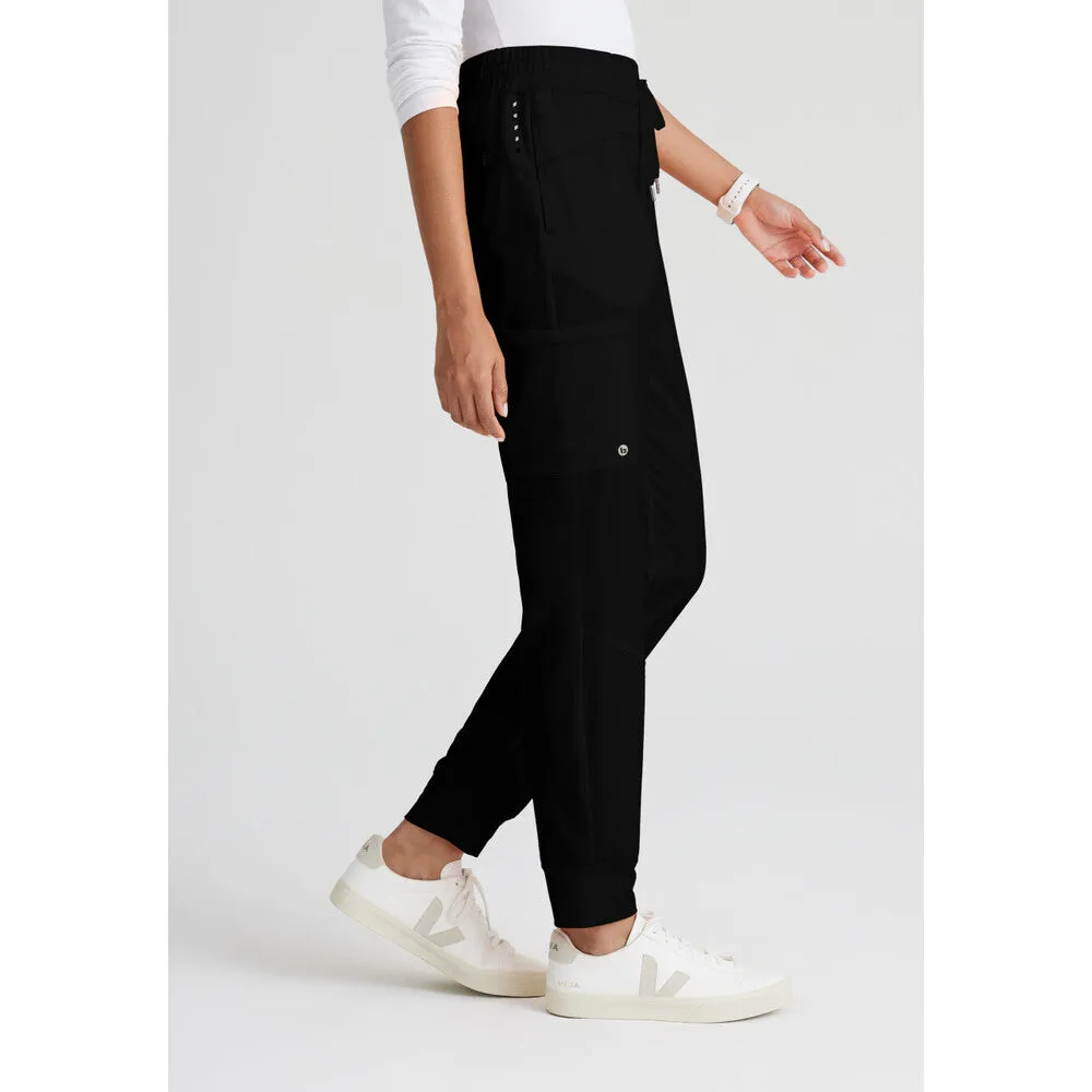 Women's Boost Jogger Scrub Pant - Barco One Collection / Color - Black / Fit - Regular / Sizes - XS, S, M, L, XL, 2XL, 3XL by Barco Uniforms