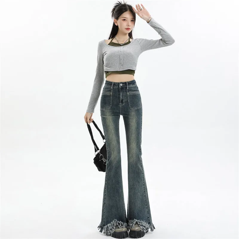 Women's Retro High-elastic Skinny Jeans