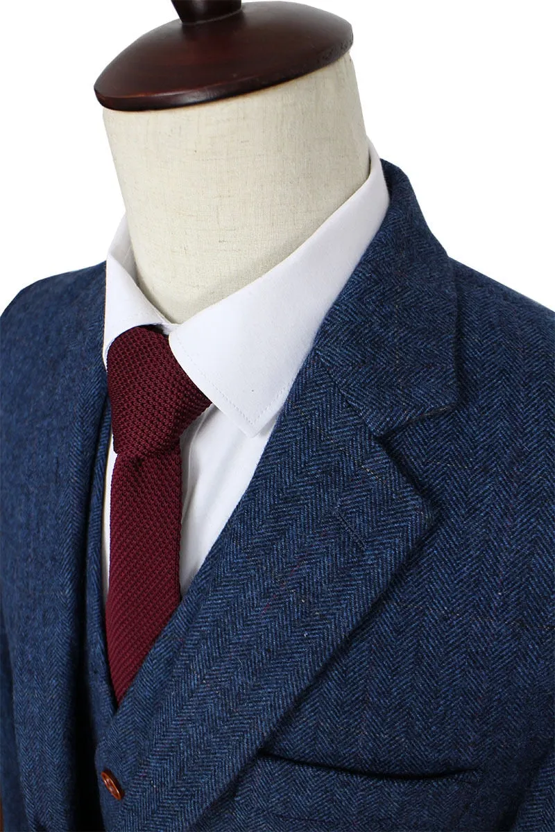 Wool Blue Blazer suits
