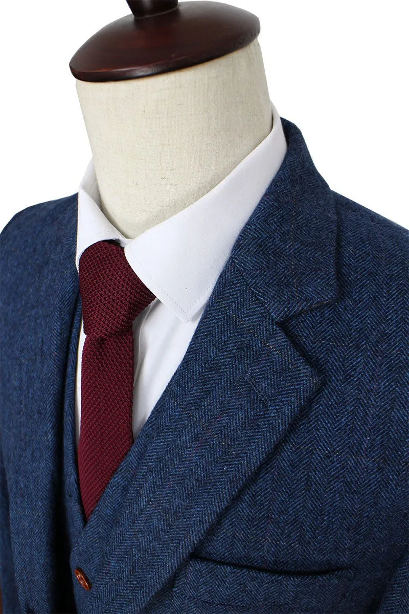 Wool Blue Blazer suits