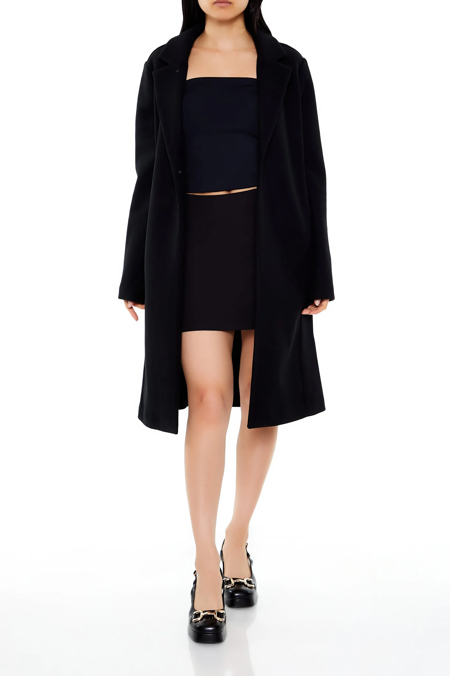 Woven Coat - Black