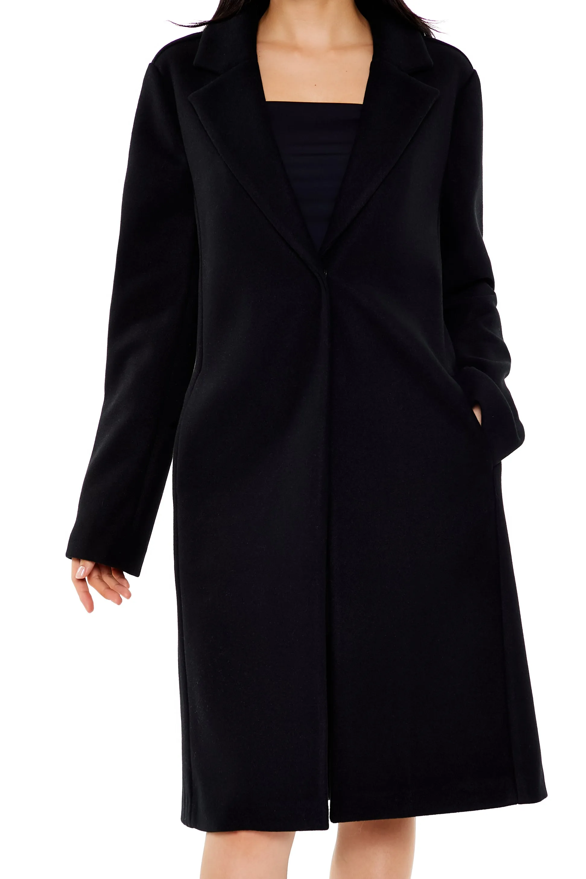 Woven Coat - Black
