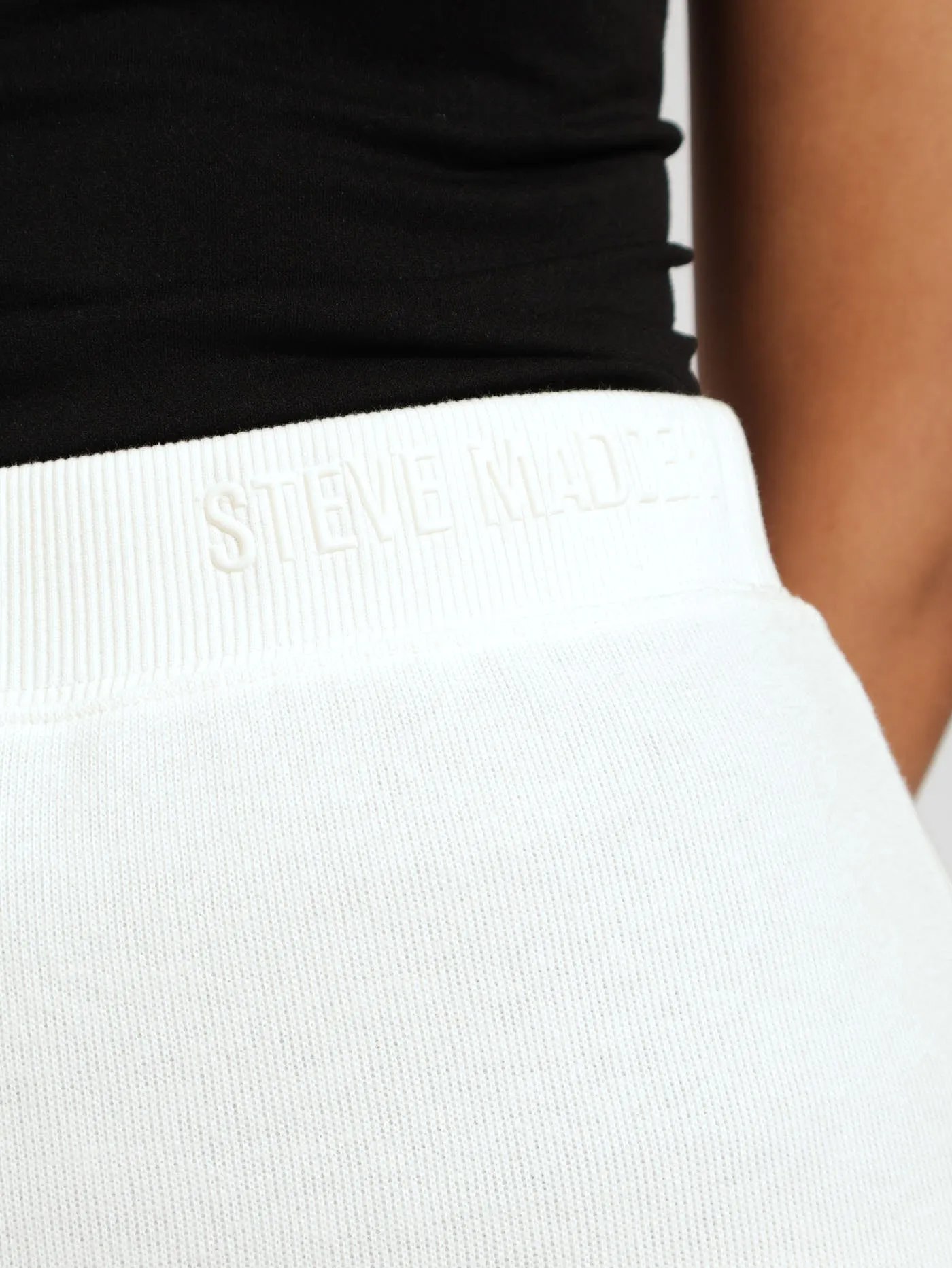Yael High Waisted Ribknit Midi Skirt - Bone