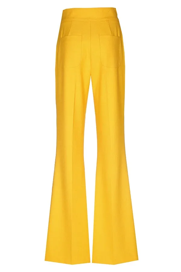 YELLOW BOOTCUT TROUSERS