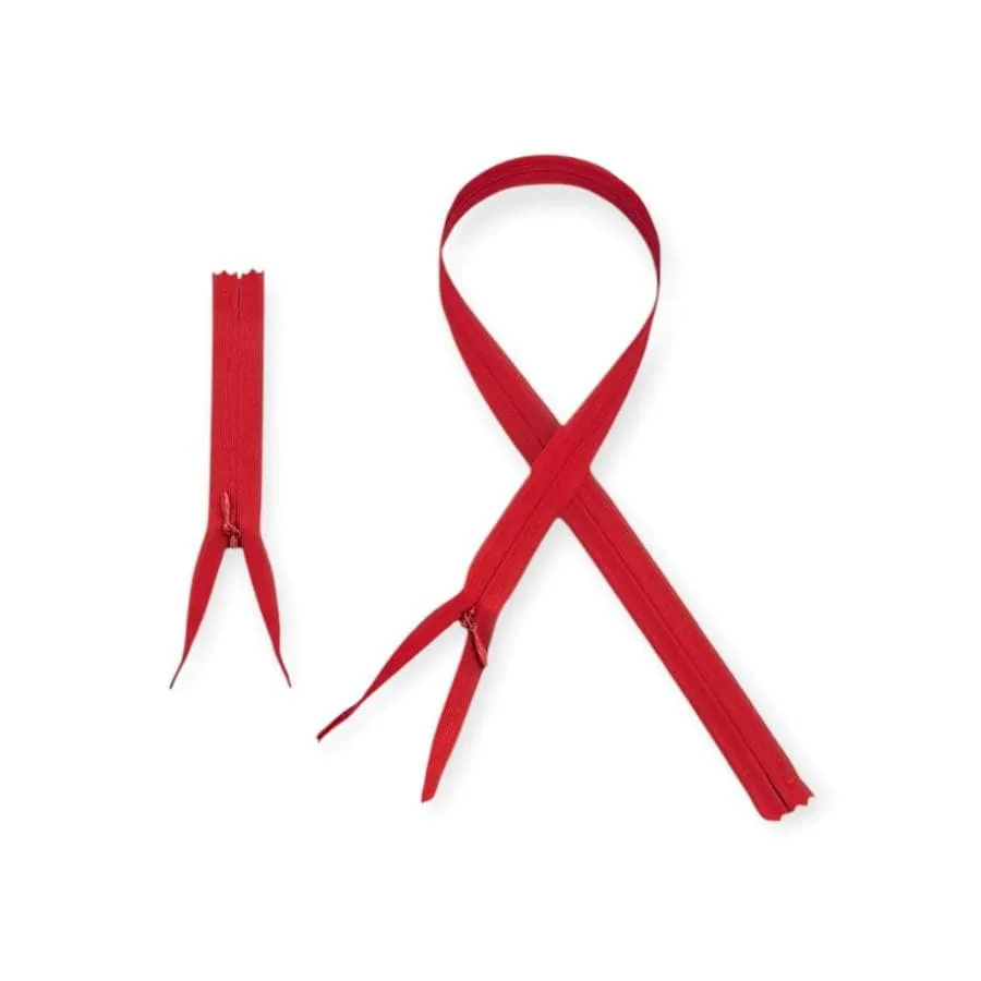 YKK Invisible Zip 519 Red