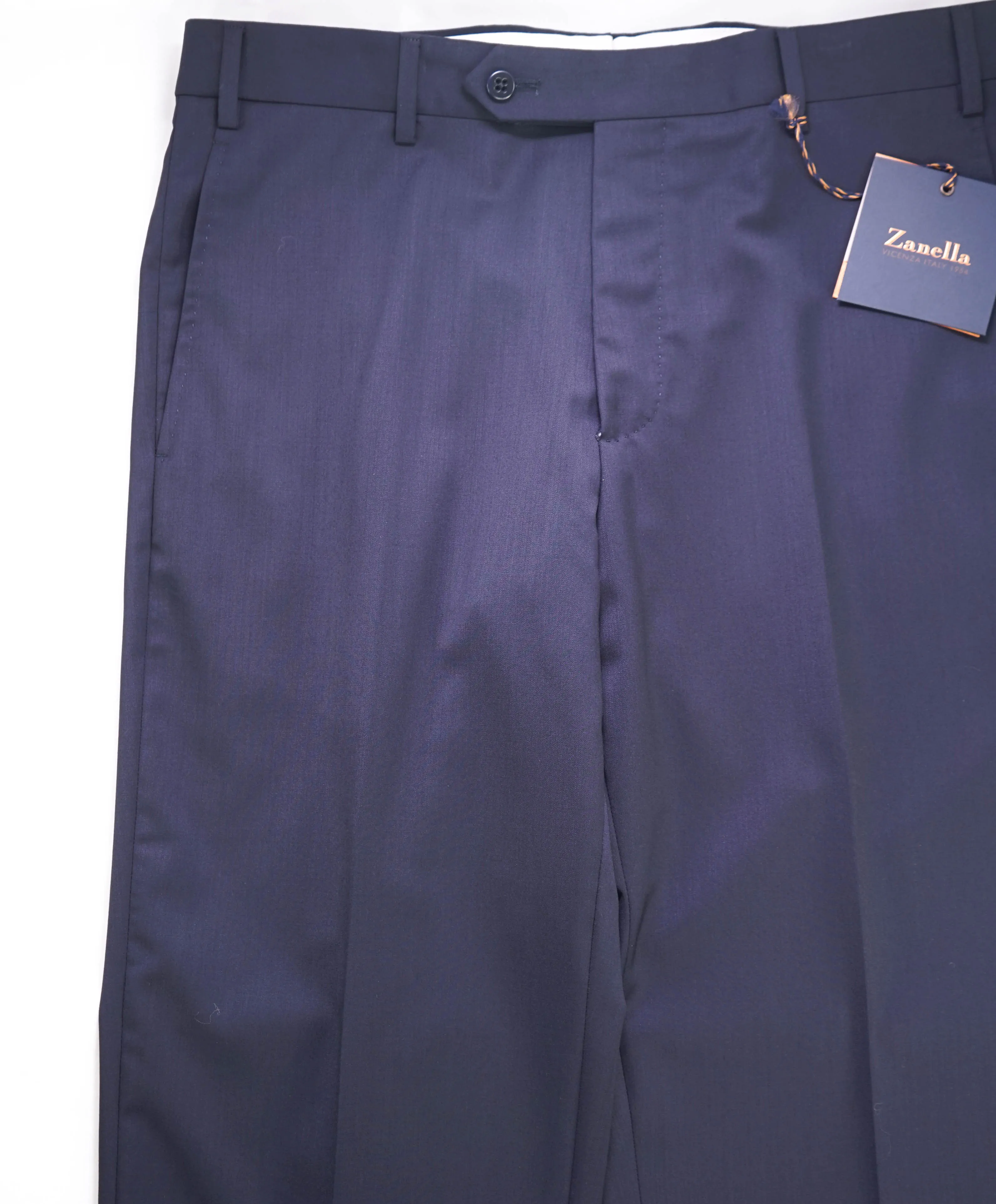 ZANELLA - *Closet Staple* Navy “Devon” Flat Front Dress Pants - 34W